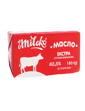 Масло Mileko Солодковершкове Екстр 82,5%