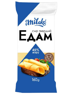 Сир твердий Mileko Едам 45%