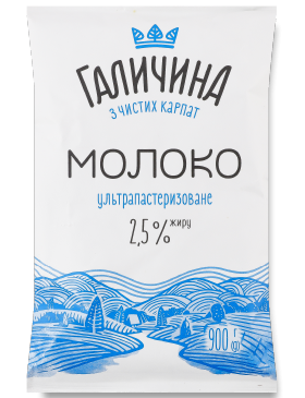Молоко Галичина 2,5%  т/фін