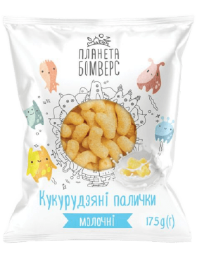 Палички кукурудз Планета Бомверс Молочні