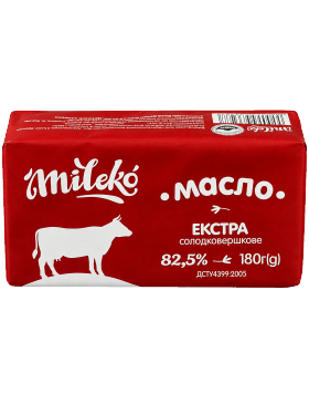 Масло Mileko Солодковершкове Екстр 82,5%
