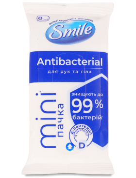 Серветки Смайл Mini Antibacterial Д-пант