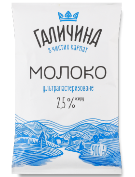 Молоко Галичина 2,5% т/фін