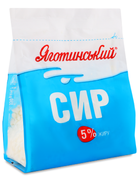Сир кисломолочний Яготинський 5% пакет