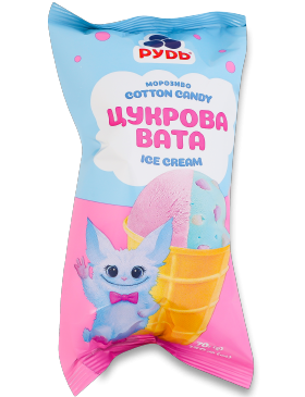 Морозиво Рудь Цукрова вата вафельн/стакан