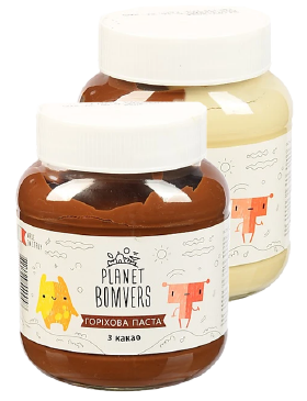 Паста горіхова Планета Бомверс Какао-Мол/З какао