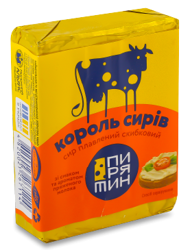 Сир плавлений Пирятин Король сирів 38% брикет