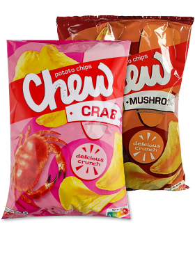 Чіпси Chew! Гриби у вершках/Краб