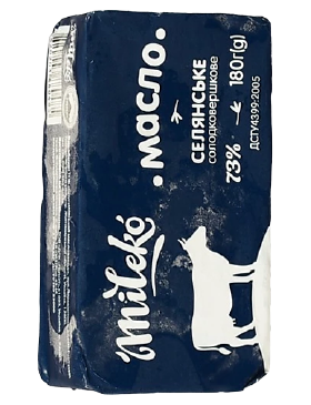 Масло Mileko Солодковершк Селянське 73%