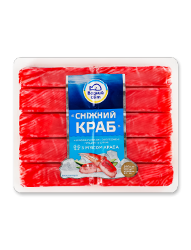 Крабові палички Водний Світ Сніговий краб з м'ясом натурального краба