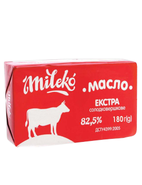 Масло Mileko Солодковершкове Екстр 82,5%