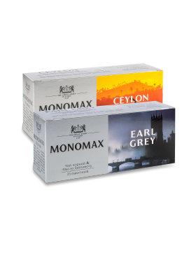 Чай Мономах чорний Ceylon дрібний, Earl Grey з ароматом бергамоту