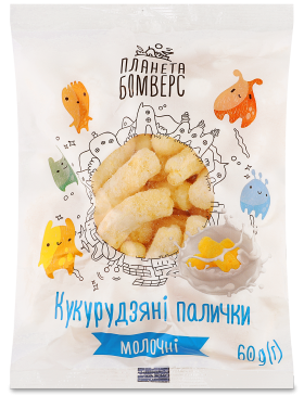 Палички кукурудз Планета Бомверс Молочні