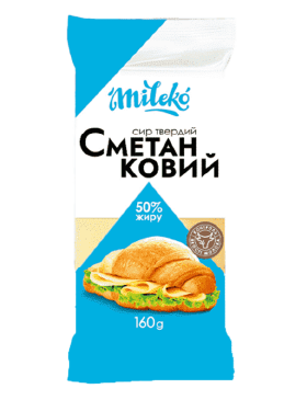 Сир твердий Mileko Сметанковий 50%