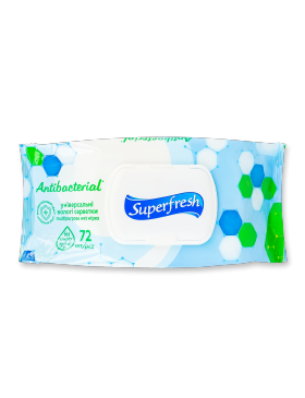 Серветки вологі Супер Фреш Antibacterial з клапаном