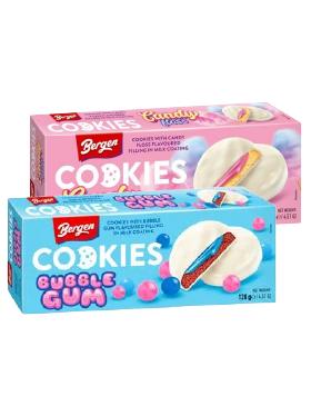 Печиво Bergen В білому шокол Candy Floss/Bubble Gum