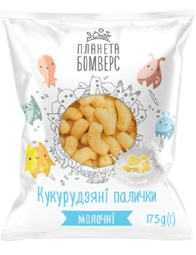 Палички кукурудз Планета Бомверс Молочні