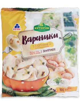 Вареники Хуторок з картоп/смаж цибулею