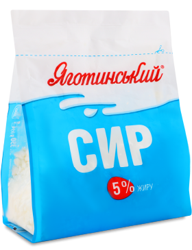 Сир кисломолочний Яготинський 5% пакет