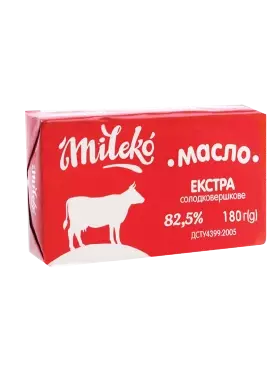 Масло Mileko Солодковершкове Екстр 82,5%