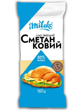 Сир твердий Mileko Сметанковий 50%