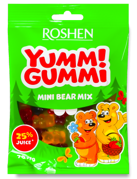 Цукерки желейні Рошен Yummi Gummi Mini Bear Mix