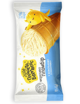 Морозиво Планета Бомверс Пломбір стакан