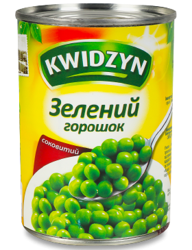 Горошок Kwidzyn зелений консервований