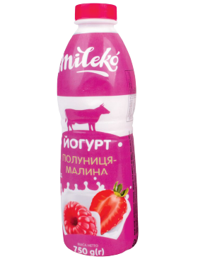 Йогурт питний Mileko Полуниця-Малина 1%