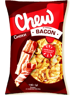 Снеки Chew! Зі смаком бекону