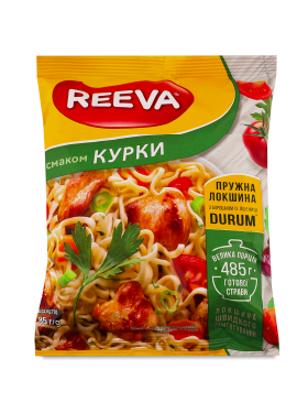 Локшина швидкого приготування Reeva Зі смаком курки