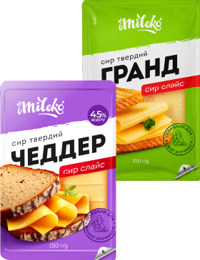 Сир твердий Mileko слайси 45%
