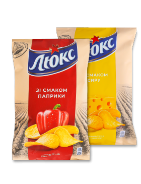 Чіпси картопляні Люкс Сир/Паприка