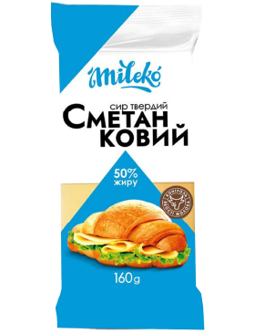 Сир твердий Mileko Сметанковий 50%