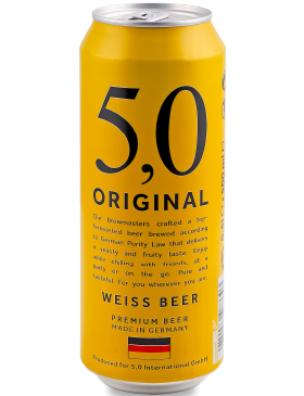 Пиво 5.0 OriginalWeissСвітлеНефiльтр5% Ж/Б