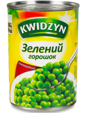 Горошок Kwidzyn зелений консервований