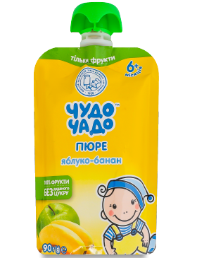 Пюре Чудо Чадо Яблучно-бананове б/цукру