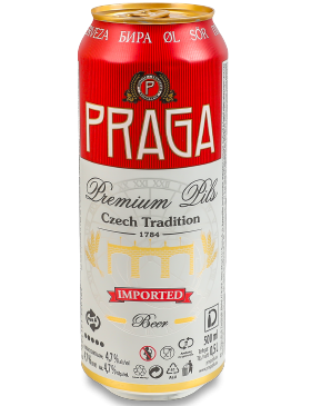Пиво Praga Premium Pils Світле 4,7% Ж/Б