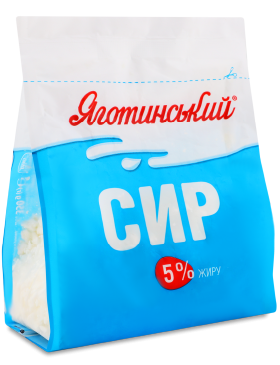 Сир кисломолочний Яготинський 5% пакет